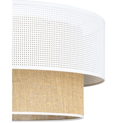 Deckenleuchte BORHO 1xE27/60W/230V Ø 50 cm Weiß/Jute