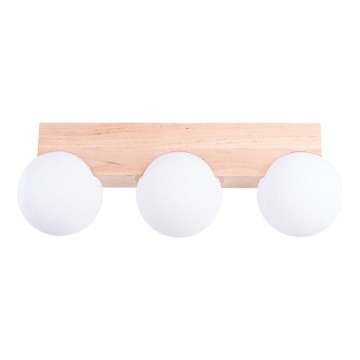 Deckenleuchte BULBO 3xG9/8W/230V Buche/weiß