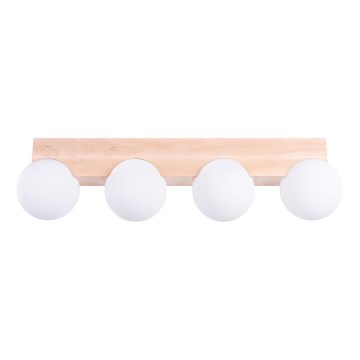 Deckenleuchte BULBO 4xG9/8W/230V Buche/weiß