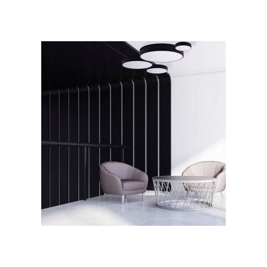 Deckenleuchte CLEO 6xE27/24W/230V d. 80 cm schwarz