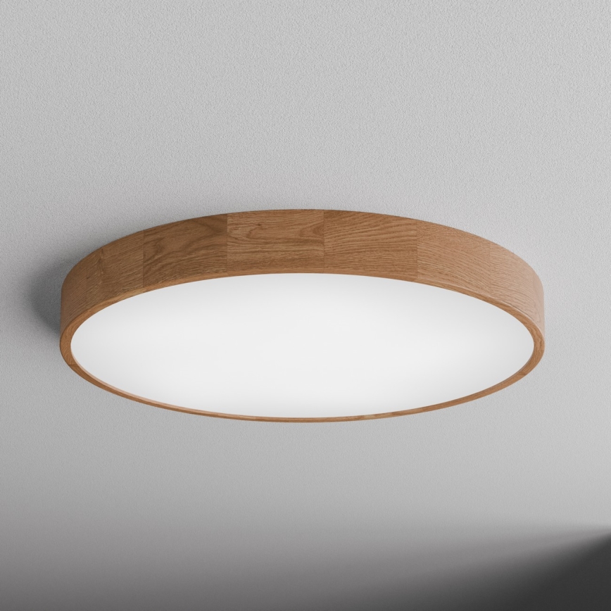 Deckenleuchte CLEO 6xE27/24W/230V Ø 80 cm Eiche