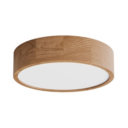 Deckenleuchte CLEO für Badezimmer mit Sensor, 3x E27/24W/230V, Ø 37,5 cm, IP54, Eiche