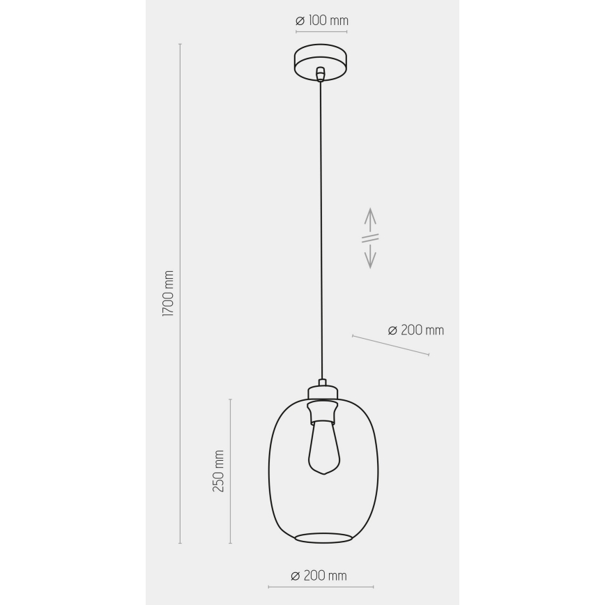 Deckenleuchte an Kabel ELIO 1xE27/15W/230V