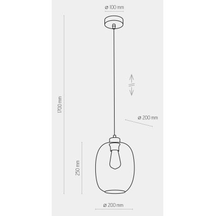 Deckenleuchte an Kabel ELIO 1xE27/15W/230V blau