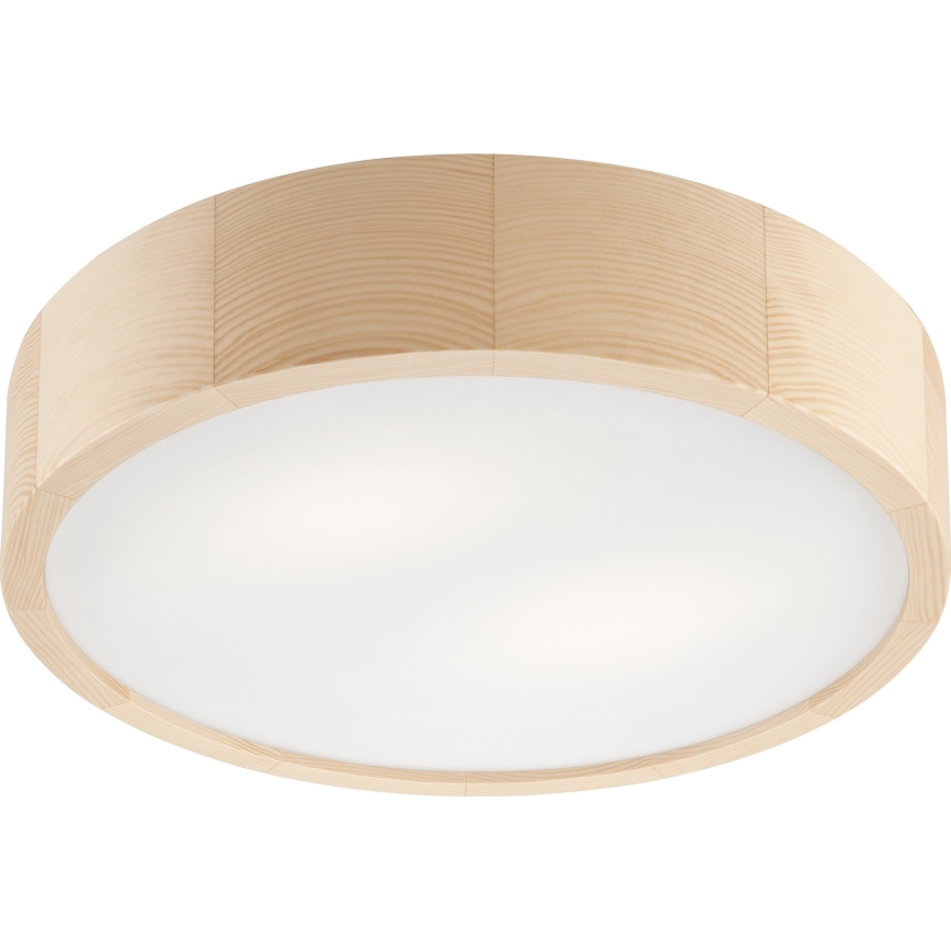 Deckenleuchte für Badezimmer NATURAL 3xE27/15W/230V IP54 Kiefer ø 37 cm