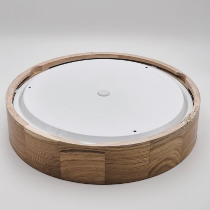 Deckenleuchte für Badezimmer OAK 3xE27/15W/230V Eiche ø 37 cm IP54