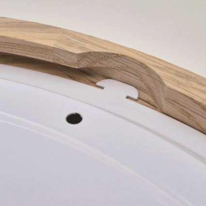 Deckenleuchte für Badezimmer OAK 3xE27/15W/230V Eiche ø 37 cm IP54