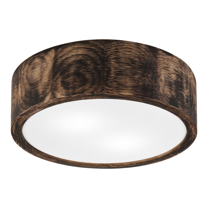 Deckenleuchte für Badezimmer OAK SMOKY 2xE27/15W/230V IP54 ø 27,5 cm Eiche/braun