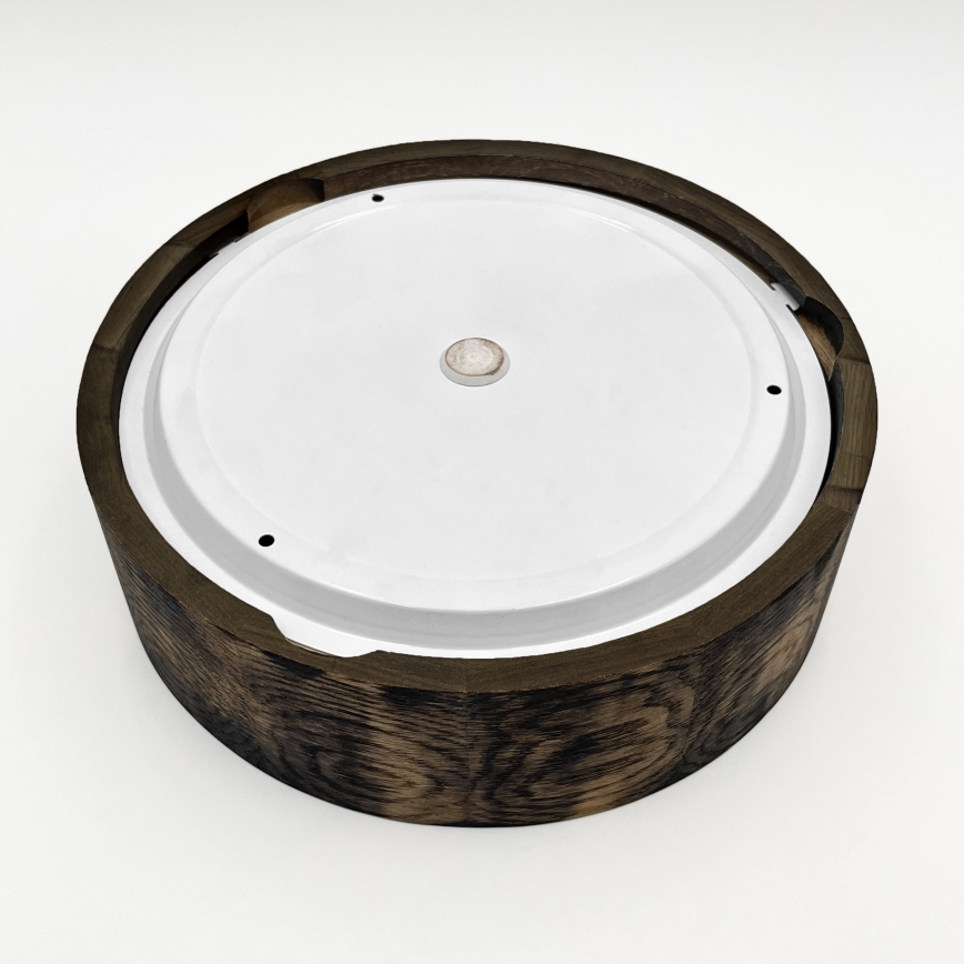 Deckenleuchte für Badezimmer OAK SMOKY 2xE27/15W/230V IP54 ø 27,5 cm Eiche/braun