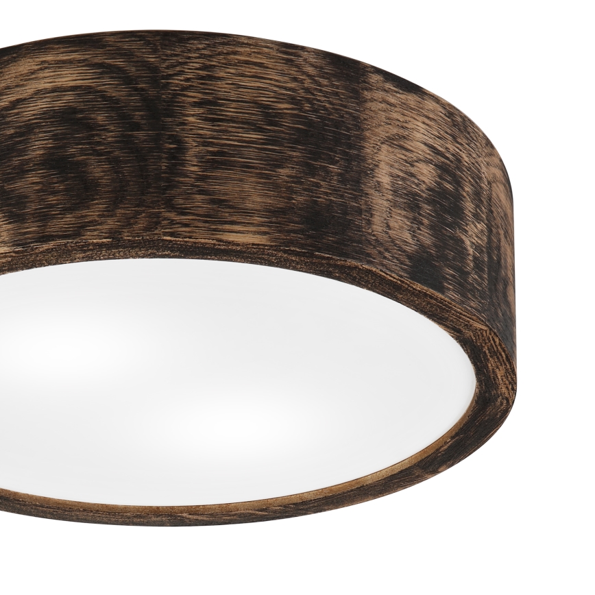 Deckenleuchte für Badezimmer OAK SMOKY 2xE27/15W/230V IP54 ø 27,5 cm Eiche/braun
