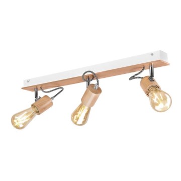 Deckenleuchte GUSTAVO 3xE27/60W/230V Buche