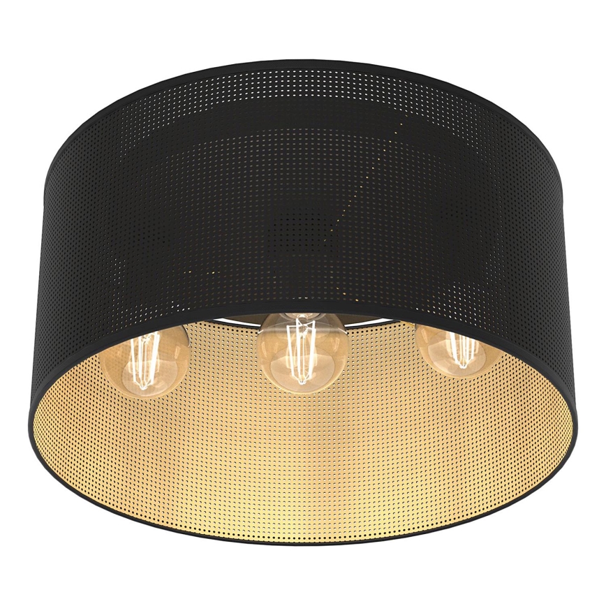 Deckenleuchte LOFT SHADE 3xE27/60W/230V schwarz/gold, aufgesetzt