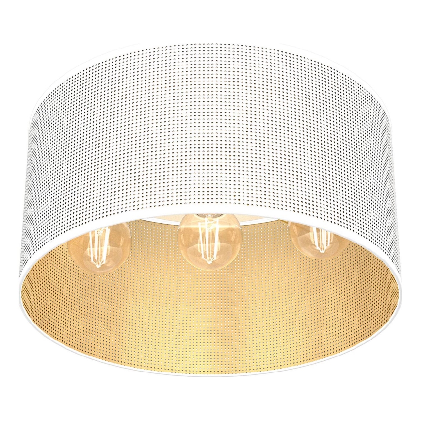 Deckenleuchte LOFT SHADE 3xE27/60W/230V weiß/gold