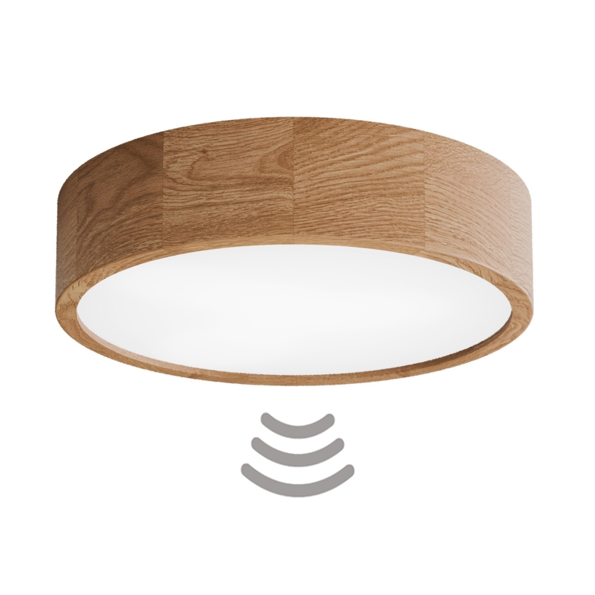 Deckenleuchte mit Sensor CLEO 3xE27/24W/230V pr. 37,5 cm Eiche