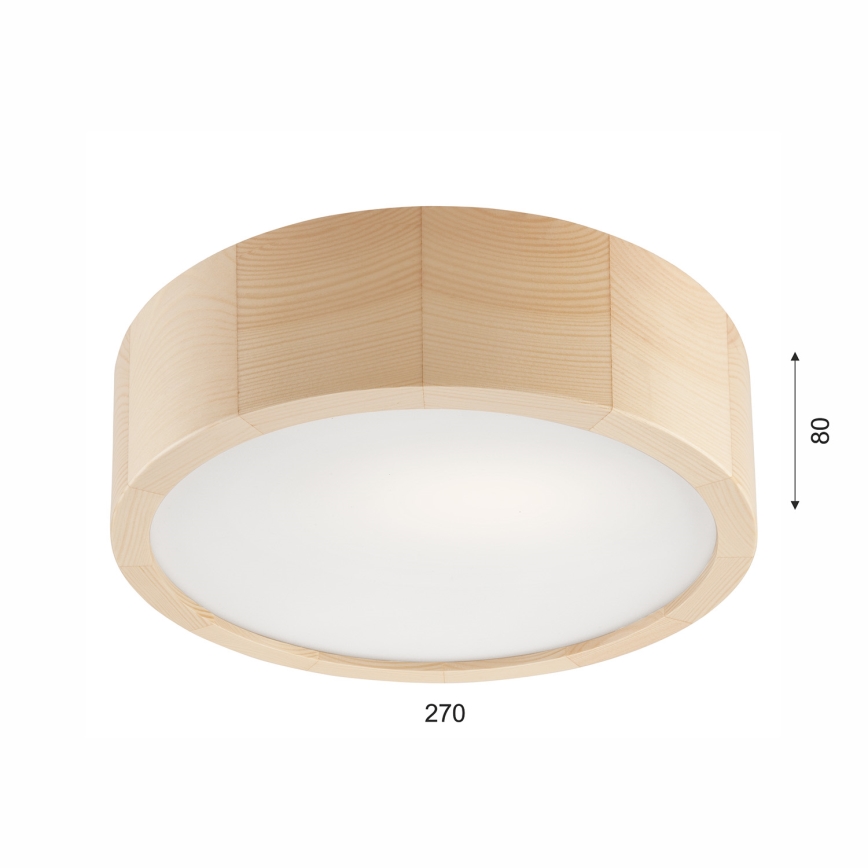 Deckenleuchte NATURAL 1xE27/60W/230V Ø 27 cm Kiefer