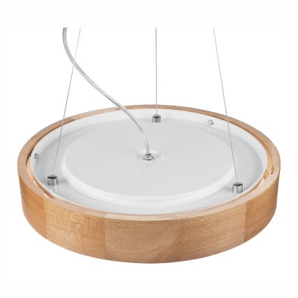 Deckenleuchte an Seil OAK 3xE27/60W/230V Eiche Ø 47,5 cm