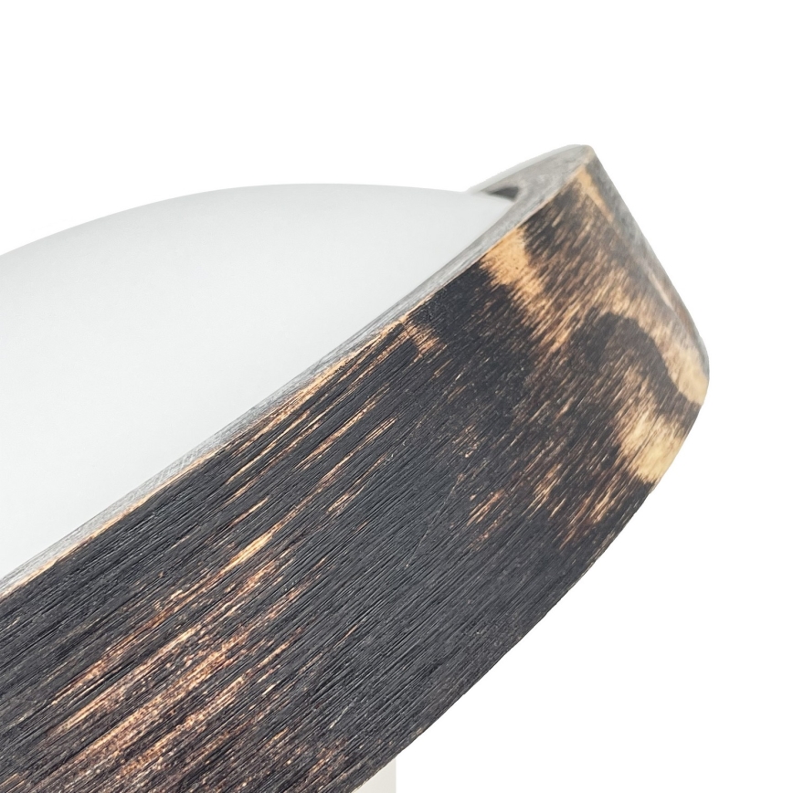 Deckenleuchte OAK SLIM 1xE27/15W/230V, Ø 27 cm, Eiche/dunkelbraun