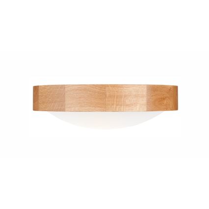 Deckenleuchte OAK SLIM 1xE27/60W/230V Eiche Ø 27 cm