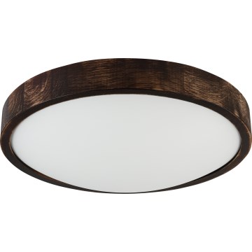 Deckenleuchte OAK SLIM 2xE27/15W/230V Ø 37 cm Eiche/dunkelbraun