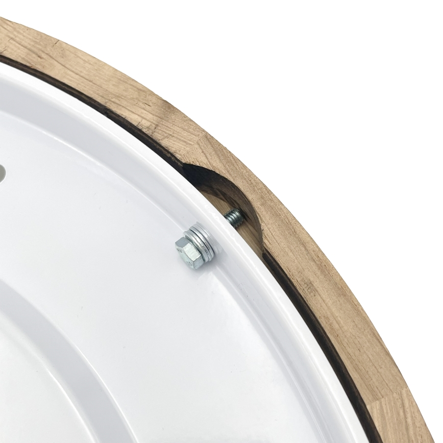 Deckenleuchte OAK SLIM 2xE27/15W/230V Ø 37 cm Eiche/dunkelbraun