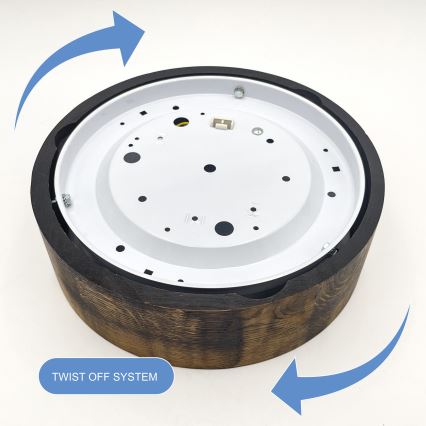 Deckenleuchte OAK SMOKY 1xE27/15W/230V Ø 27,5 cm Eiche/dunkelbraun