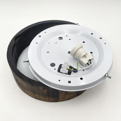 Deckenleuchte OAK SMOKY 1xE27/15W/230V Ø 27,5 cm Eiche/dunkelbraun