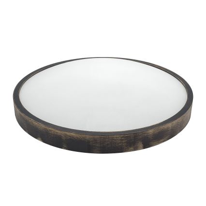 Deckenleuchte OAK SMOKY SLIM 3xE27/15W/230V Ø 47 cm Eiche/dunkelbraun