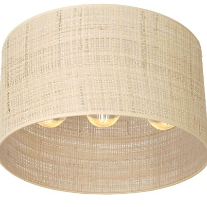 Deckenleuchte RATTAN, aufgesetzt, 3xE27/60W/230V, Rattan