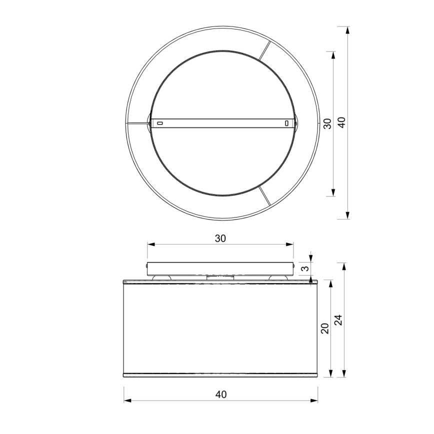Deckenleuchte RATTAN, aufgesetzt, 3xE27/60W/230V, Rattan
