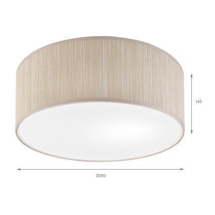 Deckenleuchte SIRJA 1xE27/15W/230V Ø 35 cm beige