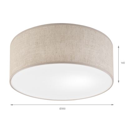 Deckenleuchte SIRJA 1xE27/15W/230V Ø 35 cm beige