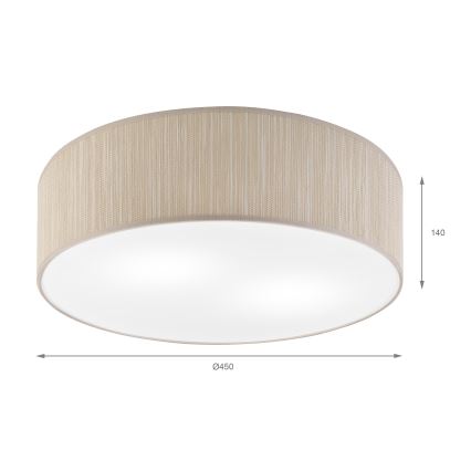 Deckenleuchte SIRJA 2xE27/15W/230V, Ø 45 cm, beige