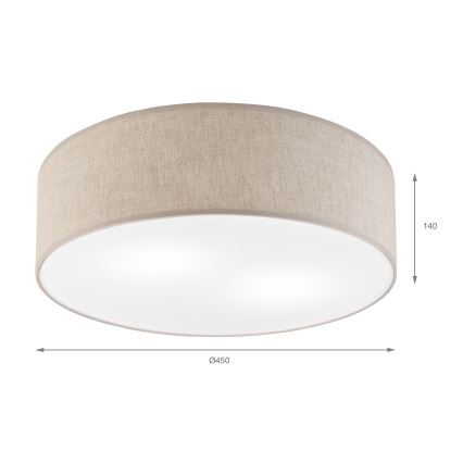Deckenleuchte SIRJA 2xE27/15W/230V Ø 45 cm beige