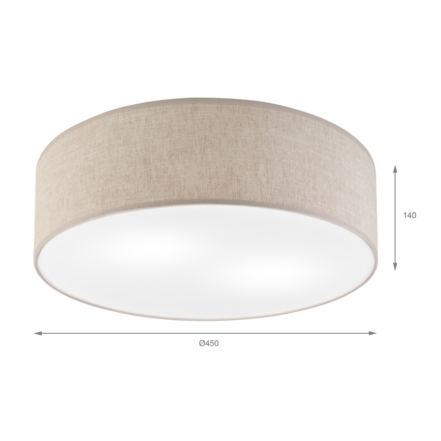 Deckenleuchte SIRJA 2xE27/15W/230V Ø 45 cm beige