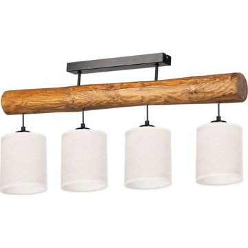 Deckenleuchte TRENO 4xE27/25W/230V Kiefer