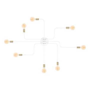 Deckenleuchte TRUVA 8xE27/40W/230V Weiß/Gold