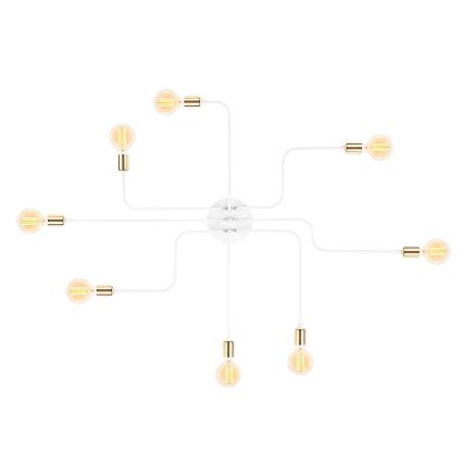 Deckenleuchte TRUVA 8xE27/40W/230V Weiß/Gold