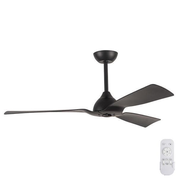 Deckenventilator Ø 132 cm IP44 Schwarz + Fernbedienung
