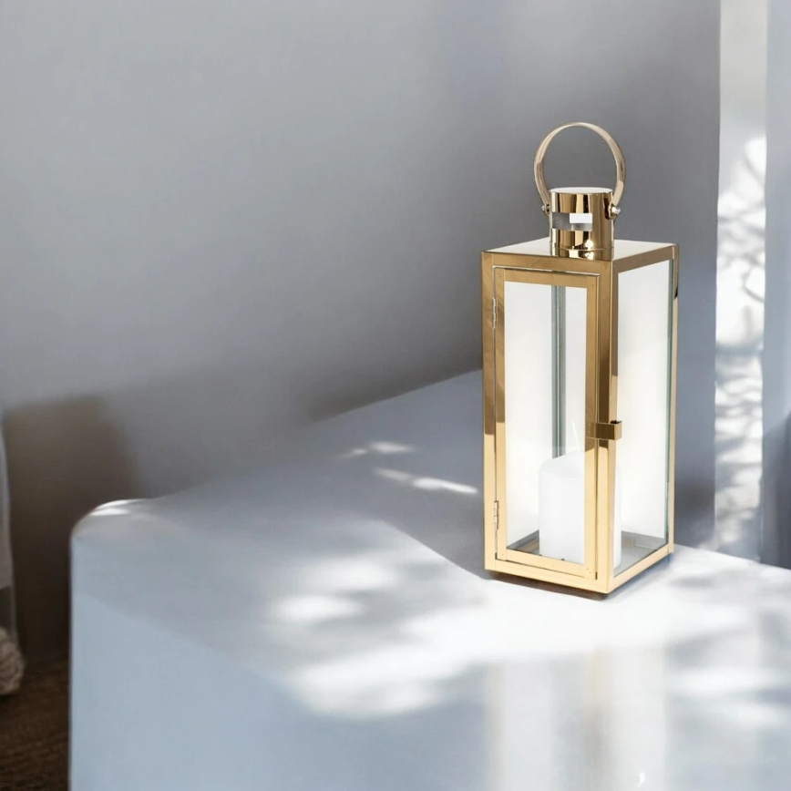 Dekorative Laterne, 49 cm, gold