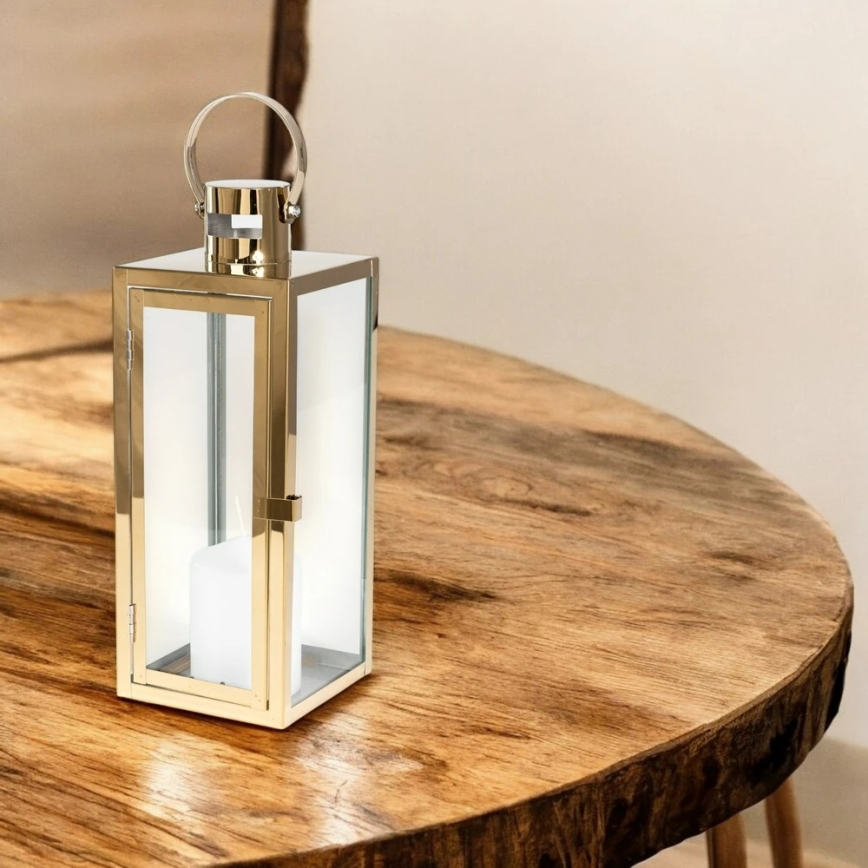 Dekorative Laterne, 49 cm, gold