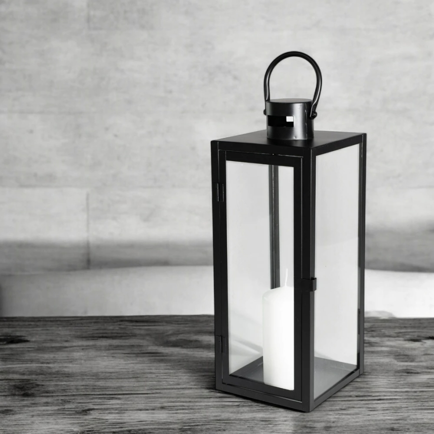 Dekorative Laterne 49 cm schwarz