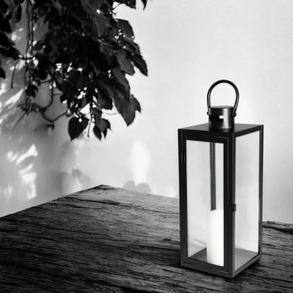 Dekorative Laterne 49 cm schwarz