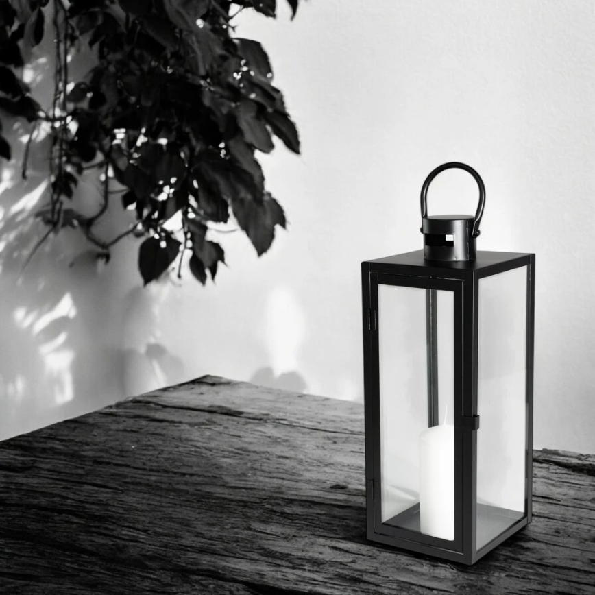 Dekorative Laterne 49 cm schwarz