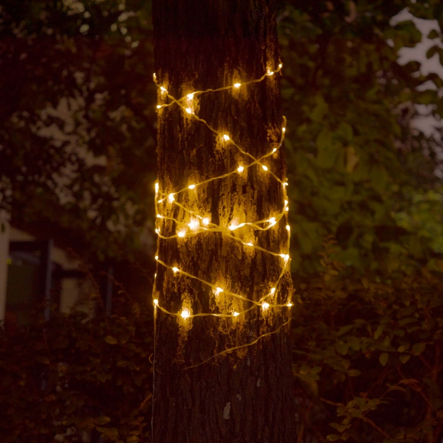 Dekorative LED-Solar-Lichterkette LED/3,7V 1800 mAh 10 m IP44 + Fernbedienung