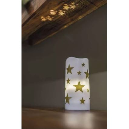 Dekorativer LED-Projektor LED/3xAAA Sterne warmweiβ