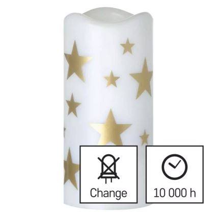 Dekorativer LED-Projektor LED/3xAAA Sterne warmweiβ