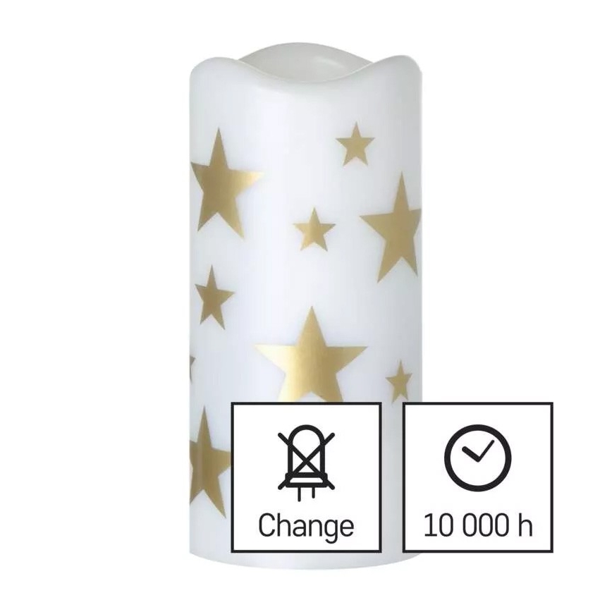 Dekorativer LED-Projektor LED/3xAAA Sterne warmweiβ