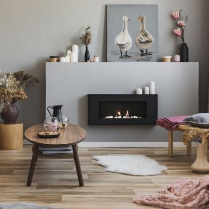Kratki - Wand-BIO-Kamin 40x90 cm 1,5 kW schwarz