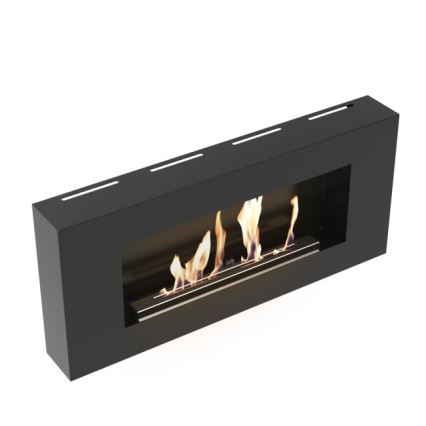 Kratki - Wand-BIO-Kamin 40x90 cm 1,5 kW schwarz