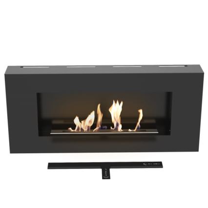 Kratki - Wand-BIO-Kamin 40x90 cm 1,5 kW schwarz